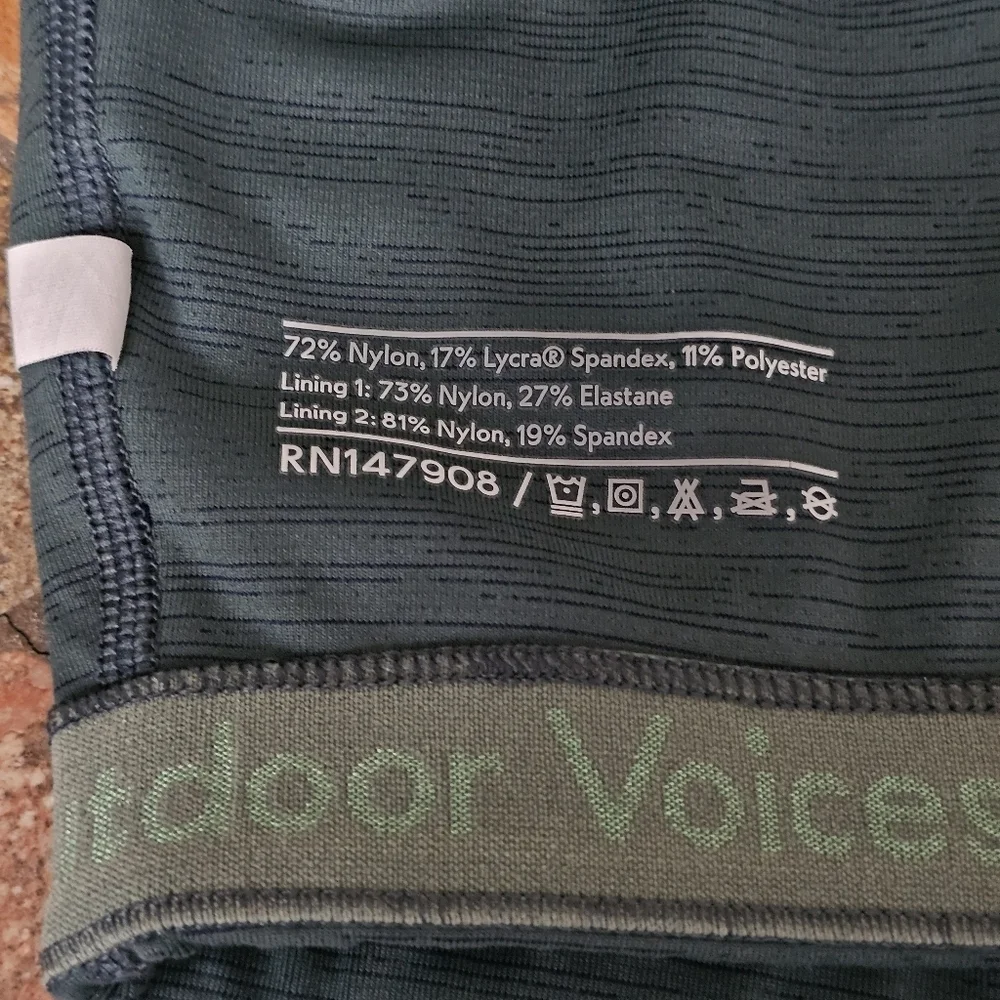 Outdoor Voices TechSweat Move Bra Spruce Green Racerback Cropped Size M